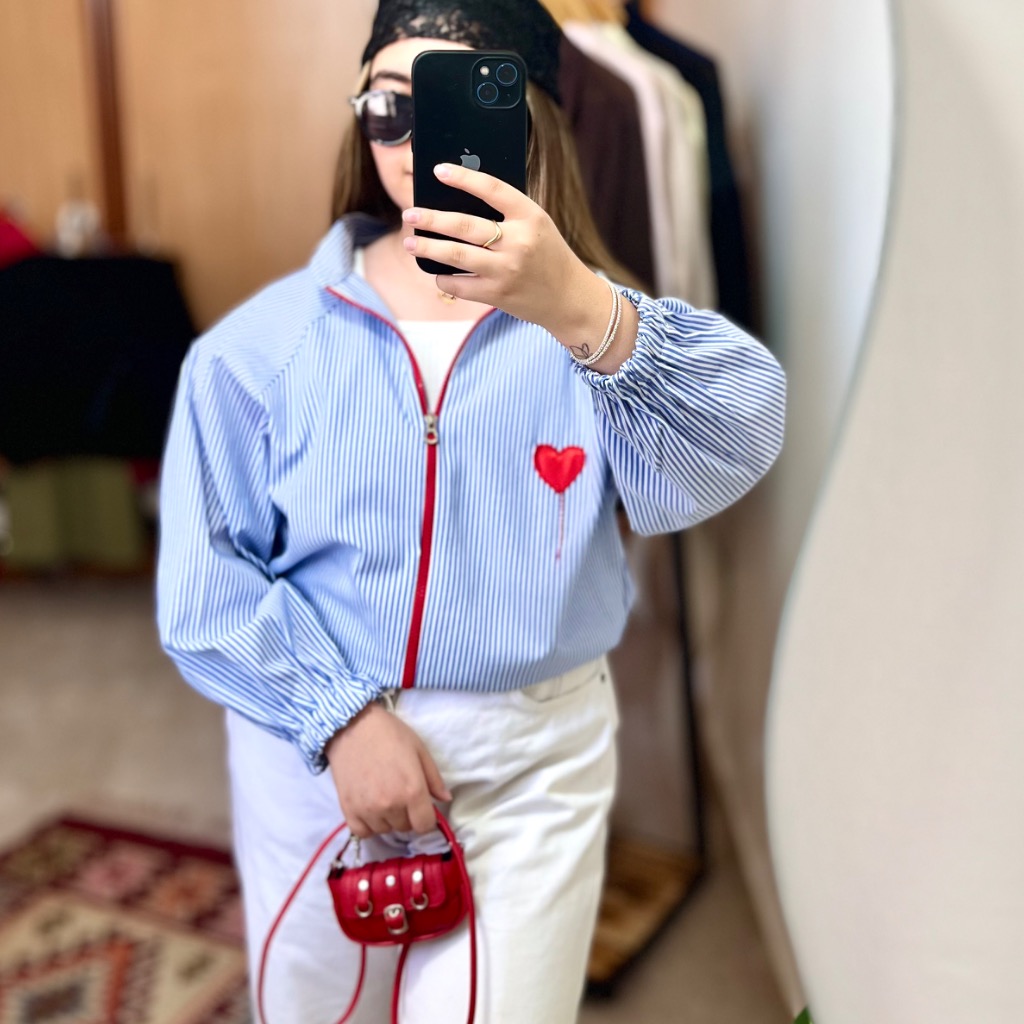 بامبر زنانه مدل راه راه love