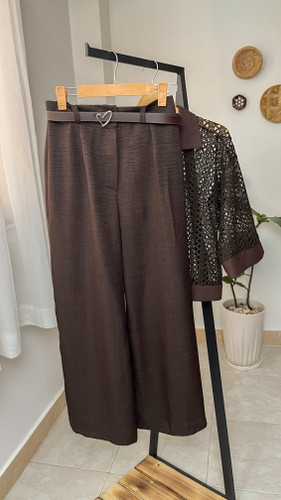 شلوار نیم بگ زنانه مدل brown