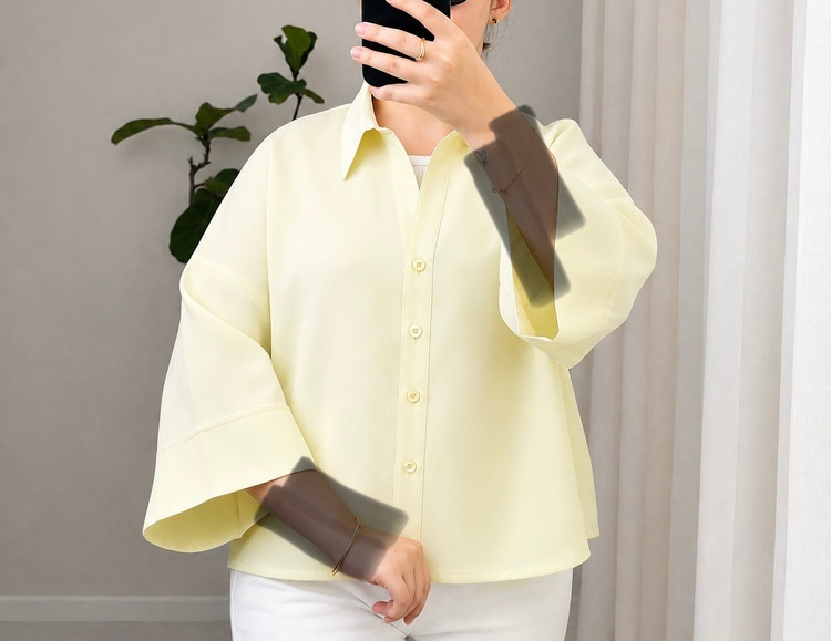 شومیز باکسی سیلک زنانه مدل آرام