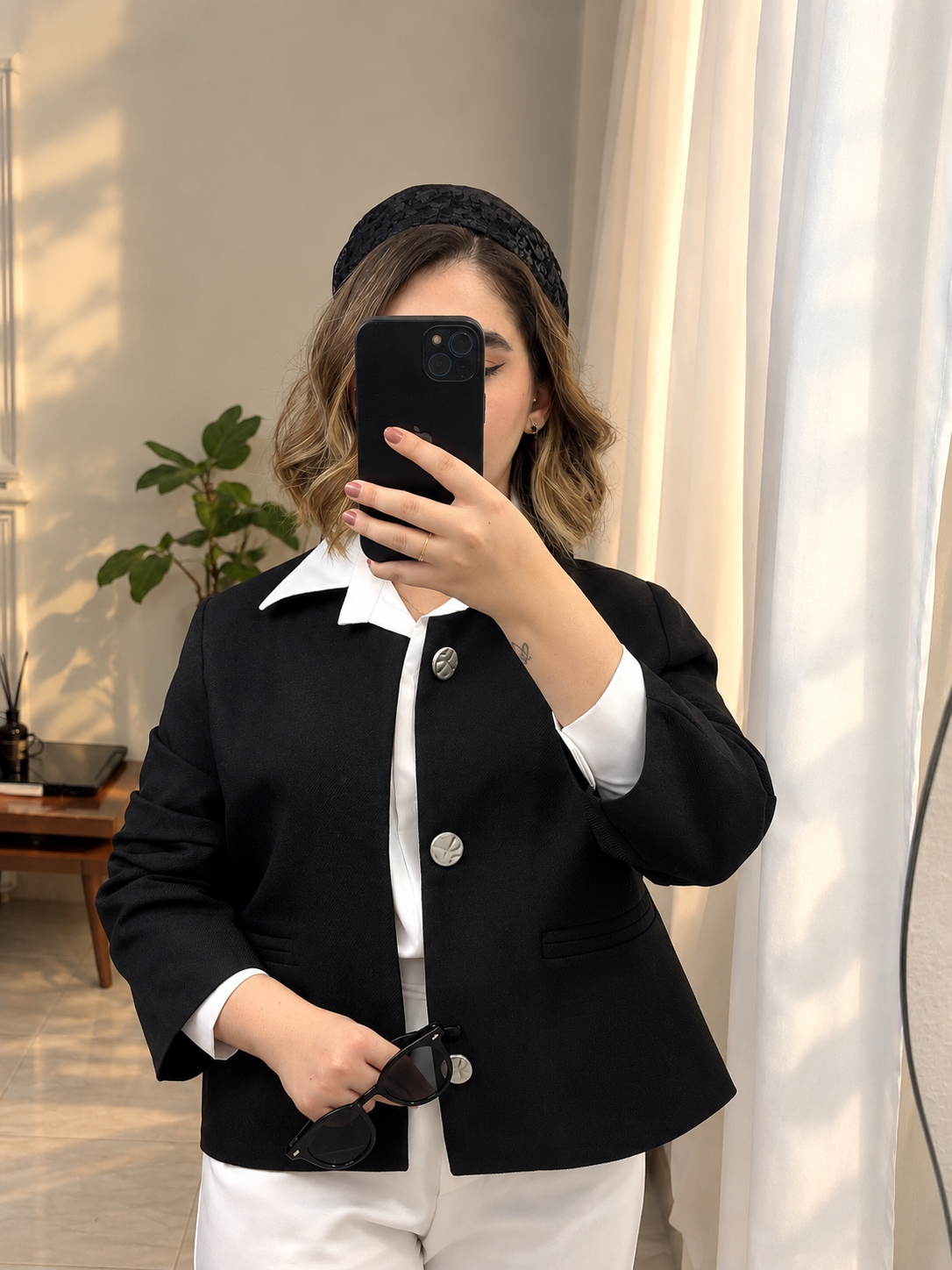 کراپ کت زنانه مدل کلارا
